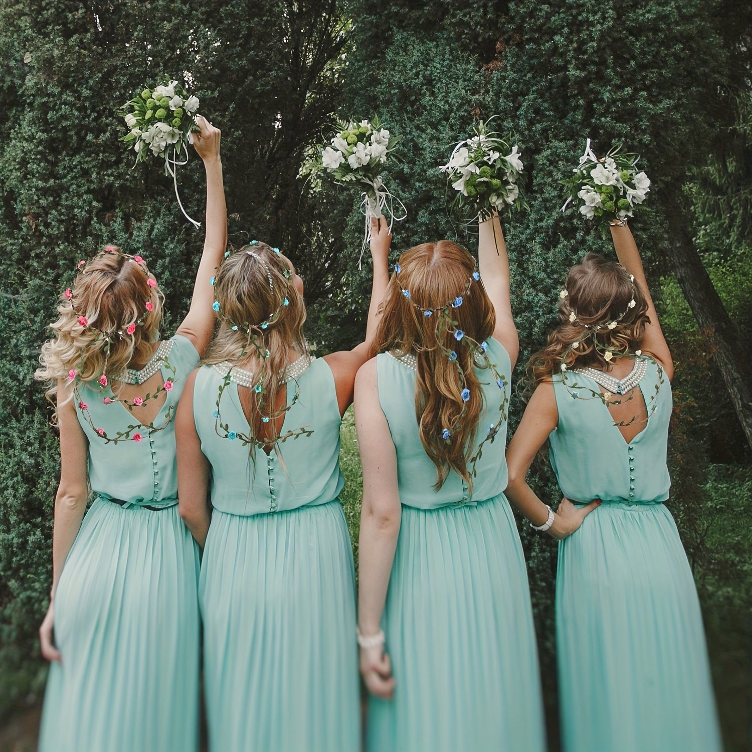 Floral Wreath Headband Boho Style Bridal Hair Accessories