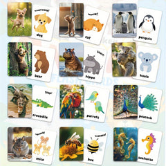 54 Farm Animal Flashcards English Words Toddler Early Learning