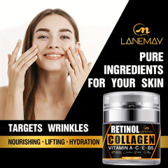 Collagen & Retinol Cream Face Moisturizer with Hyaluronic Acid