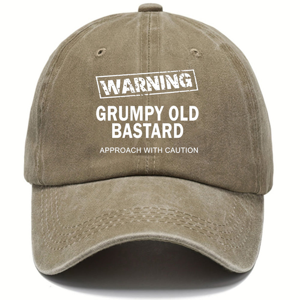 Unisex Distressed Retro Letter Baseball Cap