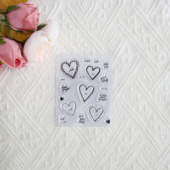 1pc Heart DIY Decorative Transparent Stamp for Scrapbooking Seal