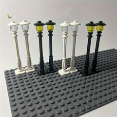 4pcs Yellow Street Light Building Block Accessory