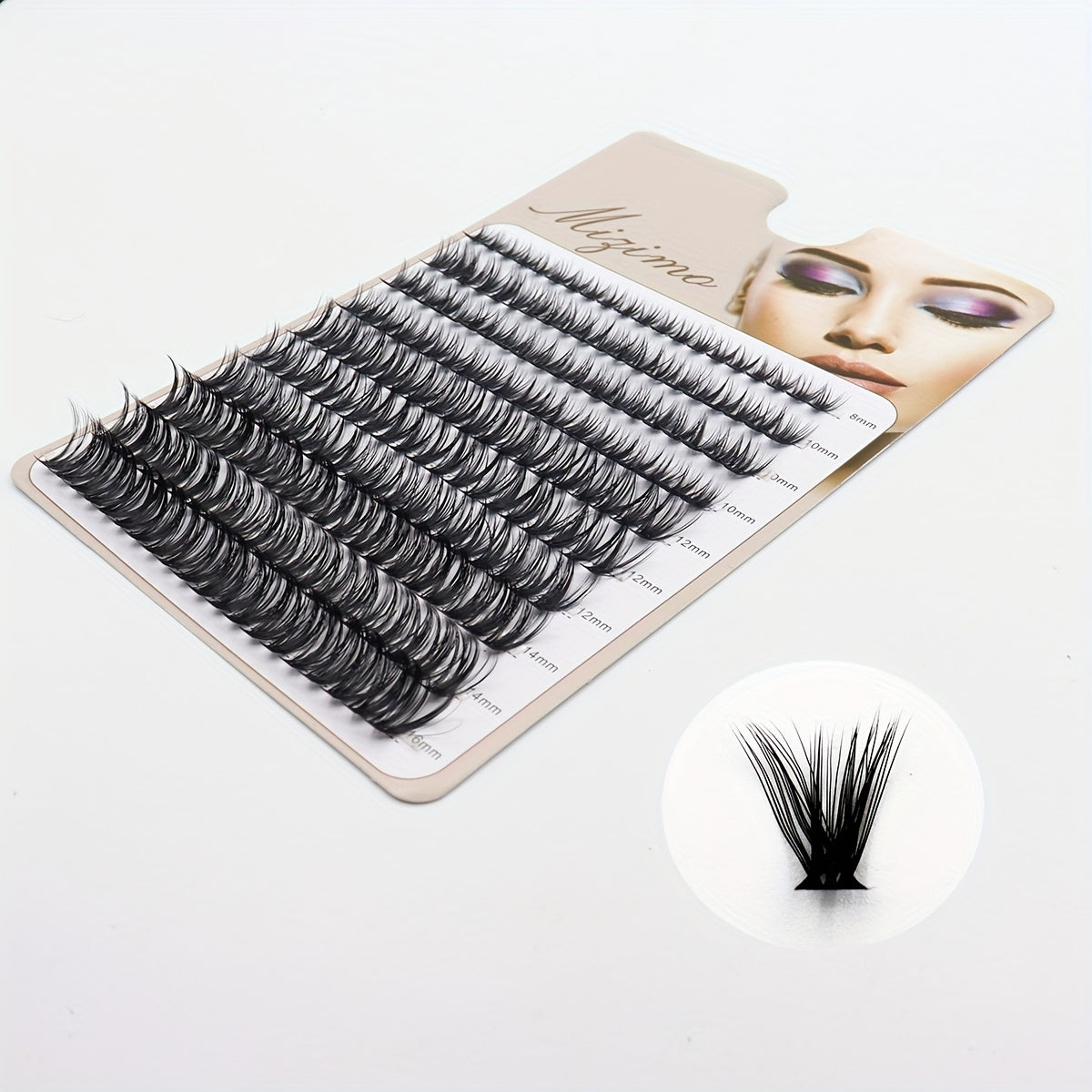200 Pcs Segmented False Eyelashes 8-16mm Mixed Length D Curling Cluster Lashes
