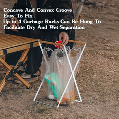 Foldable Camping Kitchen Debris Storage Rack