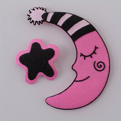 6PCS 3D Moon And Star Cloth Stickers Children's Clothing Decoration DIY Patch