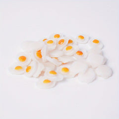 4pcs PVC Poached Egg Models for DIY Crafts and Educational Play