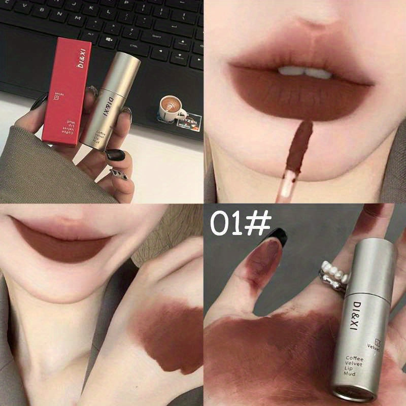 Waterproof Matte Velvet Lips Tint Long Lasting Nude Brown