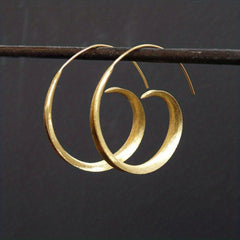 Golden Silvery Dangle Earrings Retro Style Silver Plated Jewelry