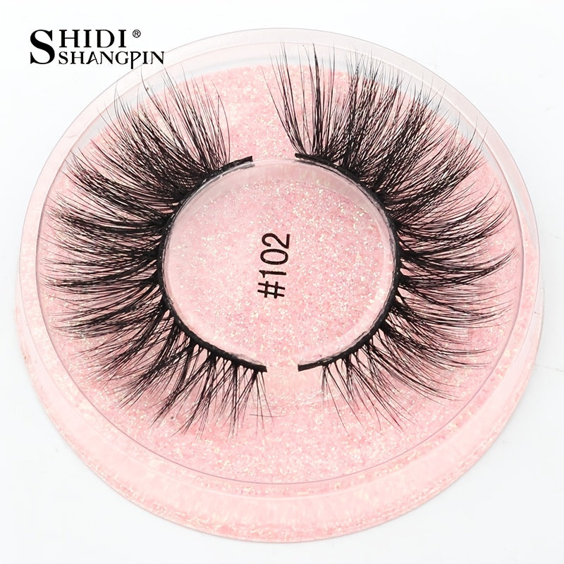 1Pair Natural Long False Eyelash Round Box 3D Eyelashes