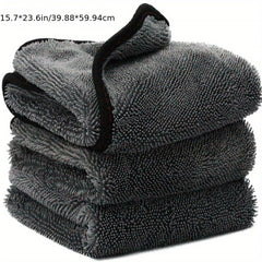 1pc Microfiber Cleaning Towels - Car Washing & Camping