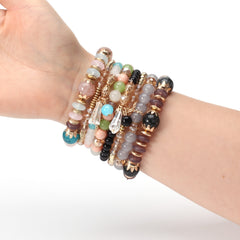 Bohemian Multilayered Stackable Bracelet Set