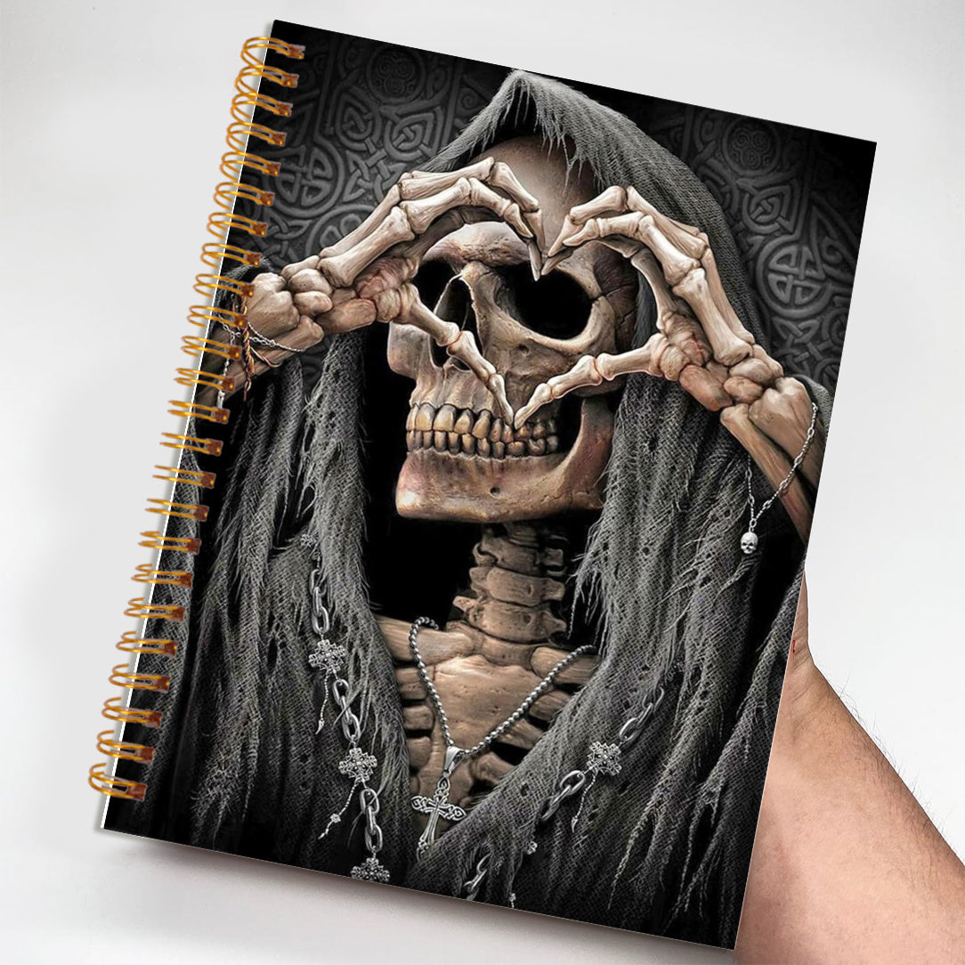 Skull Love Gesture Notebook for Journaling