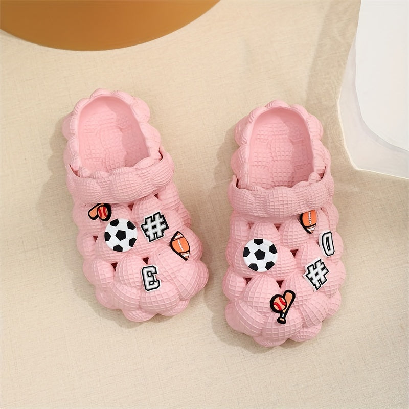 Cartoon Charms Girls House Shoes Quick Dry Lightweight Anti Slip Clogs