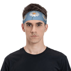 1pc daisy Sports Headband Sweat Wicking Stretchy & Breathable Polyester