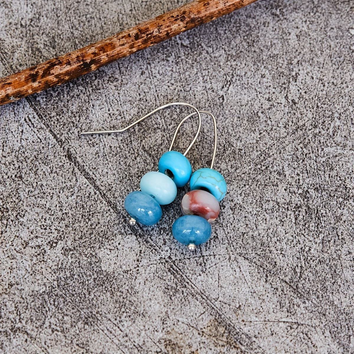 Boho Turquoise Bead Earrings