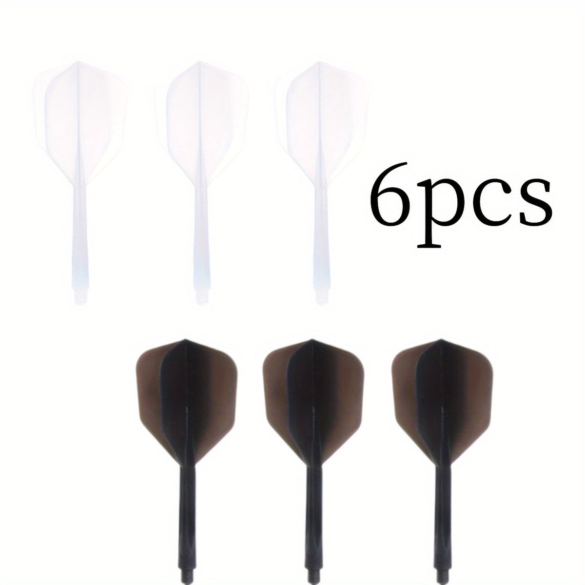 6pcs Transparent Dart Tail Anti-fall Wing