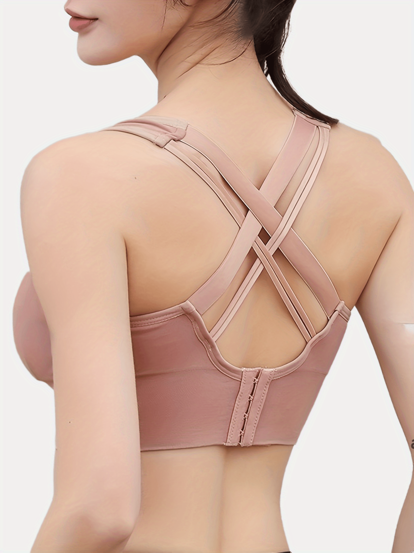 Criss Cross Back Sports Bra High Impact Shockproof Women's Lingerie