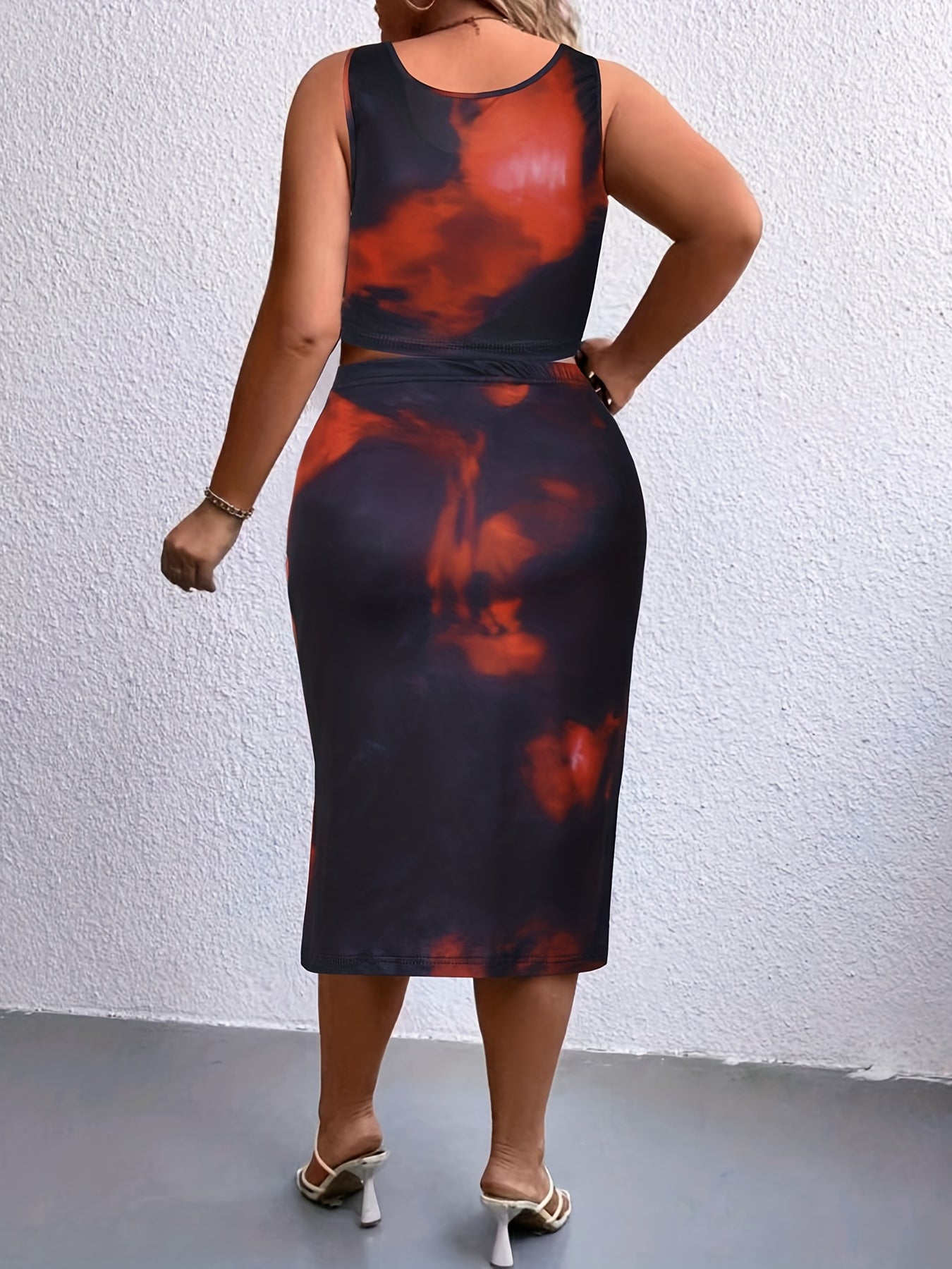  Tie Dye Tank Top & Skirt Set