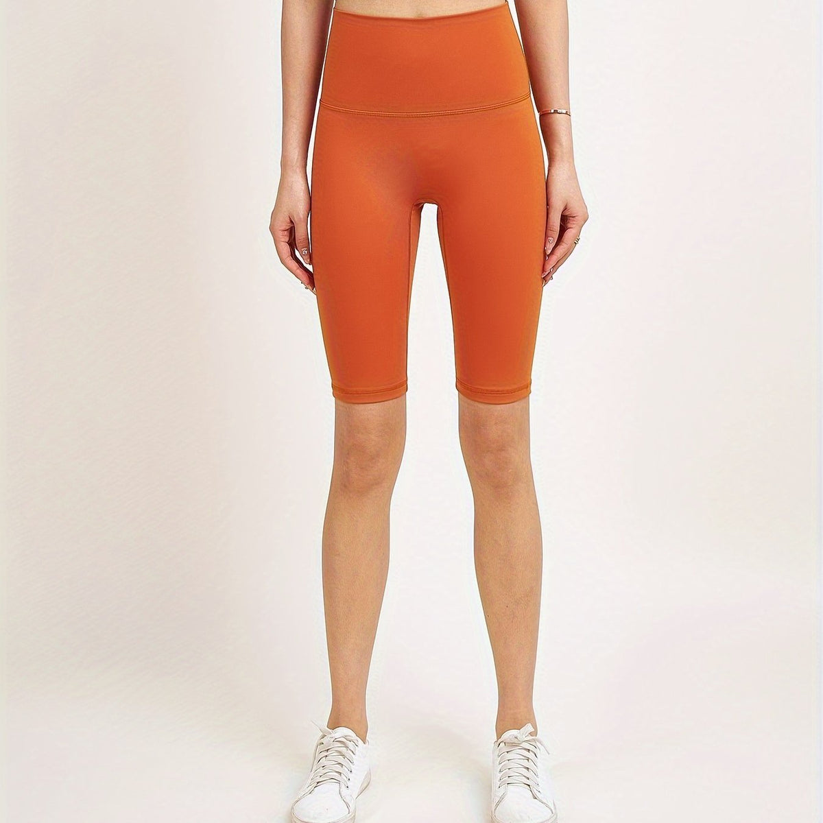Solid Yoga Shorts High Stretch Running Fitness Sports Shorts