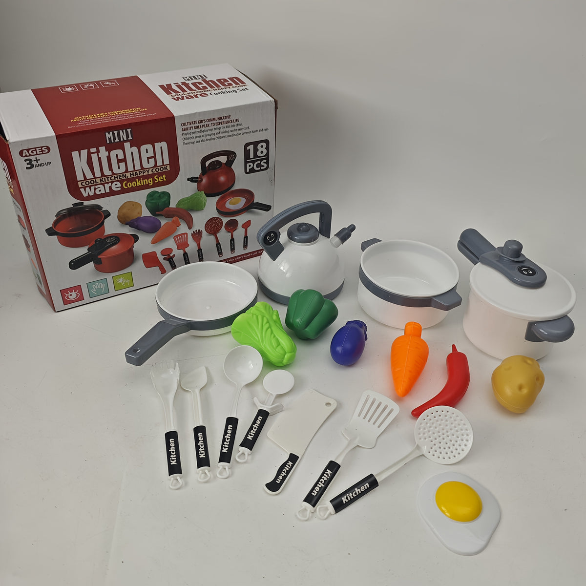 Pretend Kitchen Toy Set for Boys and Girls