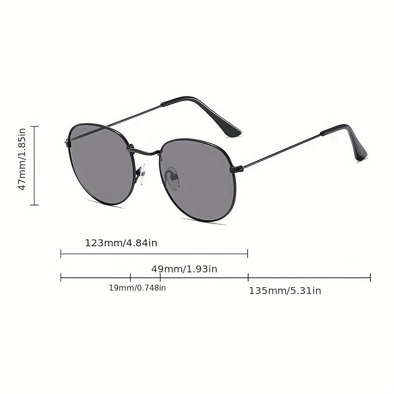 Round Frame UV Protection Sunglasses For Men