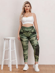  Camo High Rise Skinny Trousers