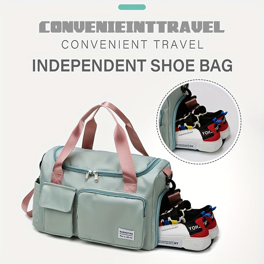 Women's Large Capacity Duffle Bag with Shoe Compartment