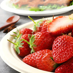 50pcs Natural Paper Disposable Plates Party Tableware Supplies