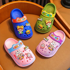 Breathable Cartoon Charm Clogs for Baby Girls
