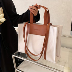 Large Capacity Canvas Tote Bag Lightweight Shoulder Bag