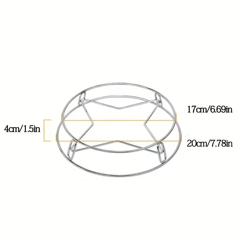 Double Layer Stainless Steel Pot Rack Heat Insulation Kitchen Organizer