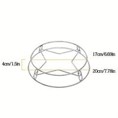 Double Layer Stainless Steel Pot Rack Heat Insulation Kitchen Organizer