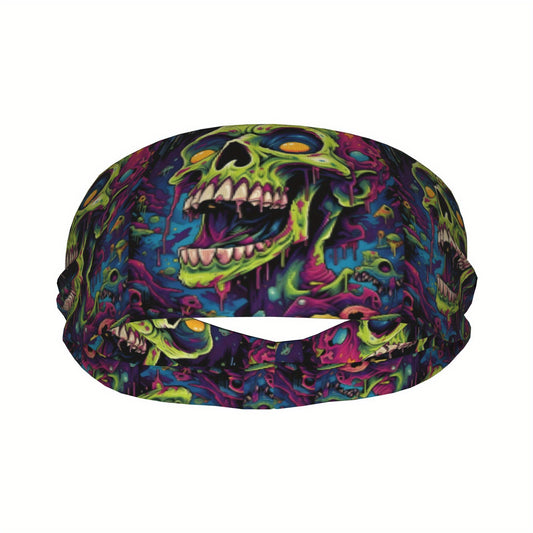 Zombie Sports Headband Sweat Wicking Stretchy Polyester
