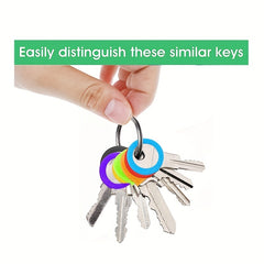 8pcs Soft Rubber Key Cap Cover Identifiers in 8 Assorted Colors