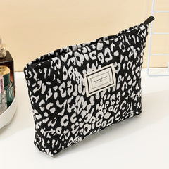 Leopard Pattern Makeup Bag Travel Cosmetic Zipper Toiletries Organizer