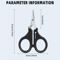 Retractable Lanyard Fishing Scissors Stainless Steel Outdoor Accessories