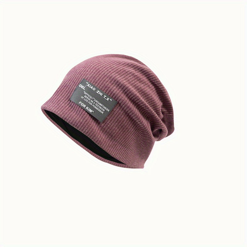 Striped Knit Slouchy Beanies for Women & Men Lightweight Hat