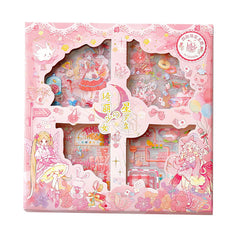 100 Pieces Four-in-One Journal Scrapbook Paper & Sticker Pack