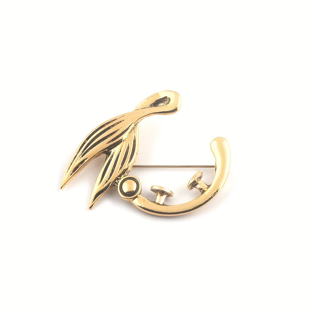 Tail Shaped Collar Pin Evening Dress Brooch Pin Party Clothing Decoration
