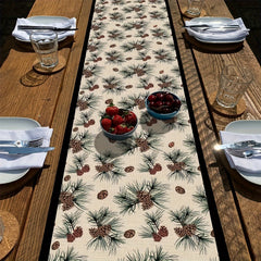 Winter Celebration Pine Cone Table Flag