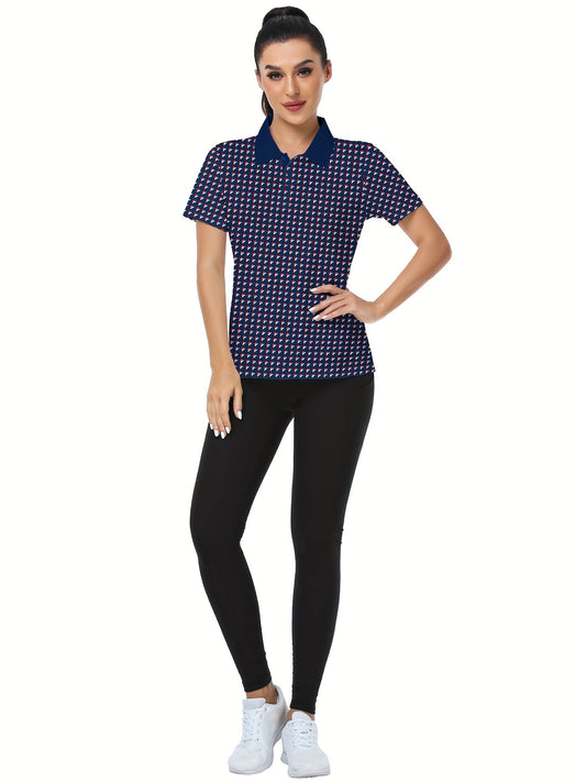 Women's Collared Golf Shirt Short Sleeve Polo