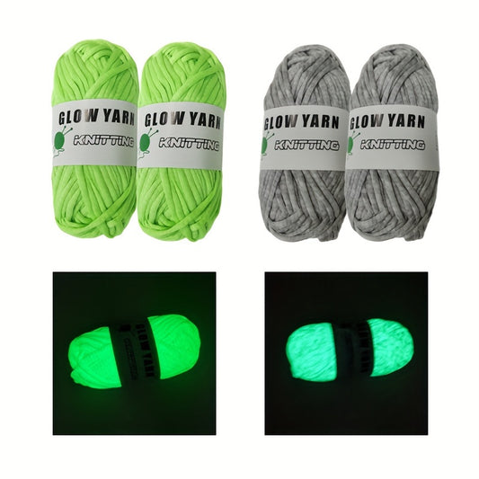 Luminous Knitting Crochet Yarn Set 45m - DIY Scarves Blankets Hats Clothes