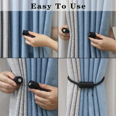 2pcs Magnetic Curtain Tiebacks Modern Rope Tiebacks For Drapes