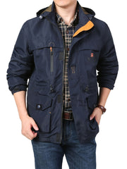 Men's Soft Shell Hooded Jacket Active Windproof & Waterproof Zip Up