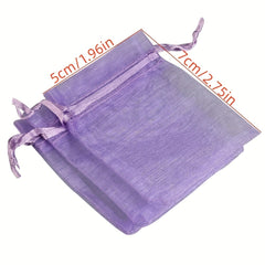 100pcs Organza Gift Bags Drawstring Pouches Wedding Christmas Candy