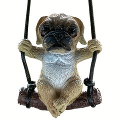 Anime Pug Gypsum Swinging Puppy Rearview Mirror Pendant