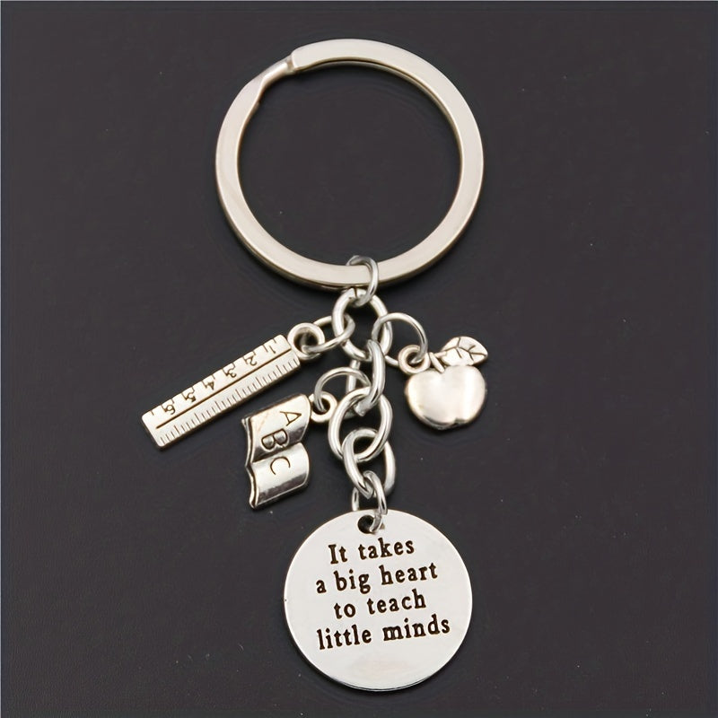 Teacher's Gift Keychain Big Heart To Teach Little Minds Key Ring