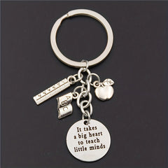 Teacher's Gift Keychain Big Heart To Teach Little Minds Key Ring