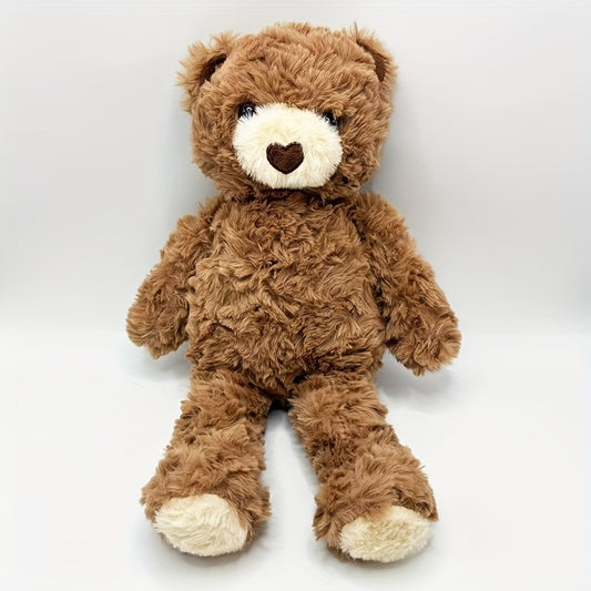 Soft Plush Love Bear Stuffed Animal Brown Teddy with Heart Detail