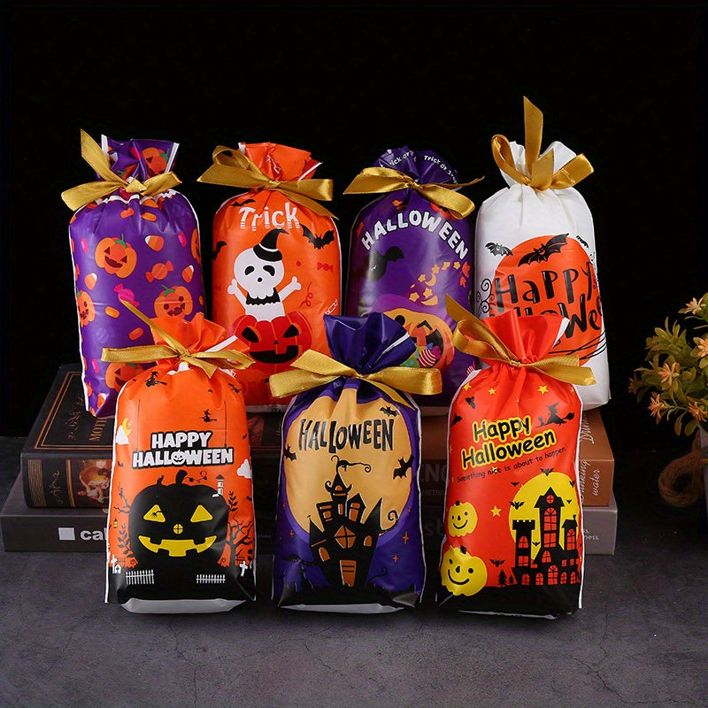 10pcs Halloween Treat Bags Candy Gift Bag Creative Tote Bag Children's Holiday